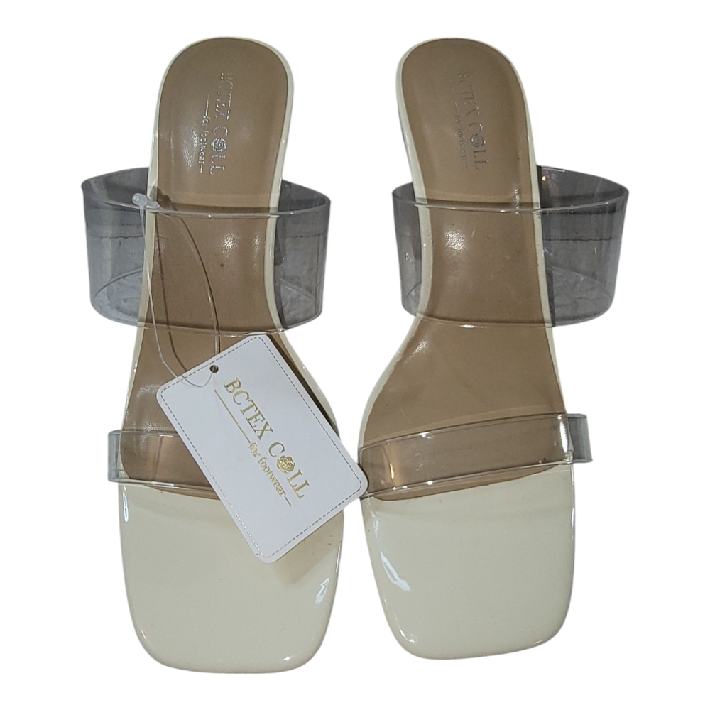 BC Tex Coll Beige With Clear Accents Women's Shoes Size 7.5